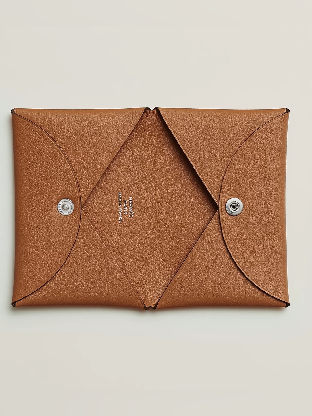 Brand new Hermes Calvi envelope wallet in Gold